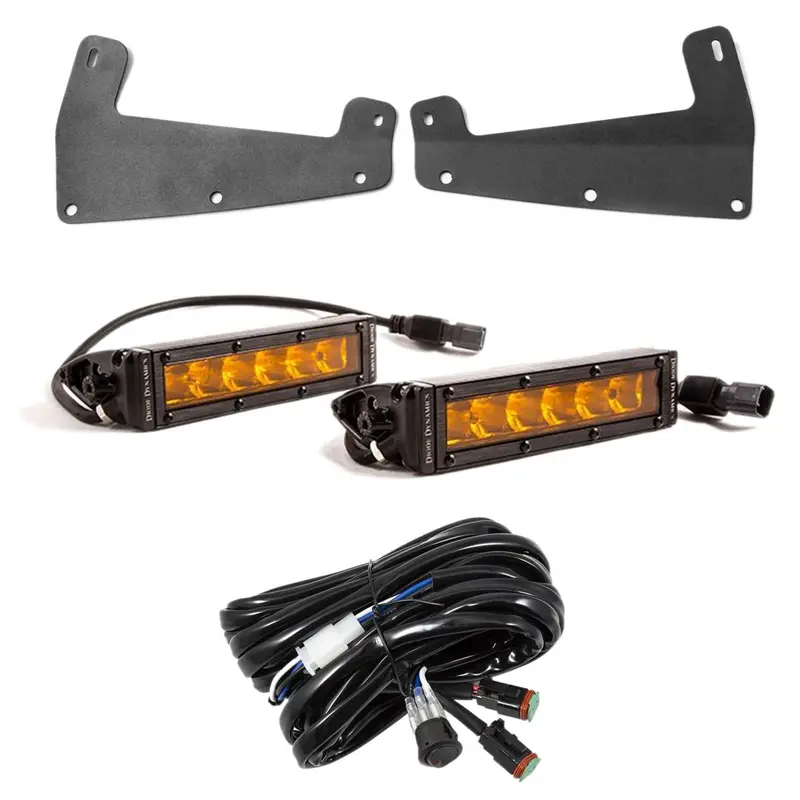 Diode Dynamics Ss6 Amber Sae Driving Light Bars/Toggle/Brackets For Ford Bronco 1