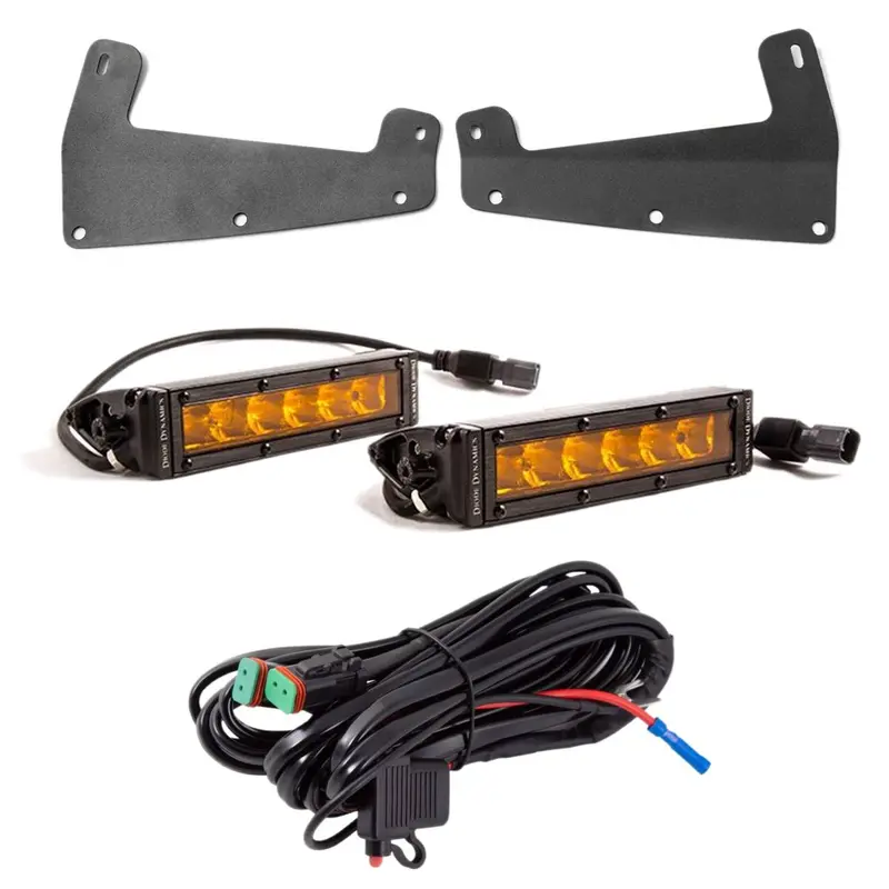 Diode Dynamics Ss6 Amber Sae Driving Light Bars/Upfitter/Bracket For Ford Bronco 1