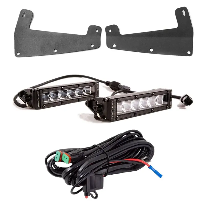 Diode Dynamics Ss6 Clear Driving Light Bars/Upfitter/Brackets For Ford Bronco 1