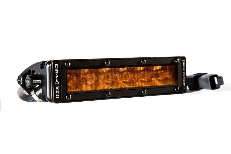 Diode Dynamics Ss6 Sae/Dot Amber Led Universal Fog Light Bar W/ Wiring Harness 1
