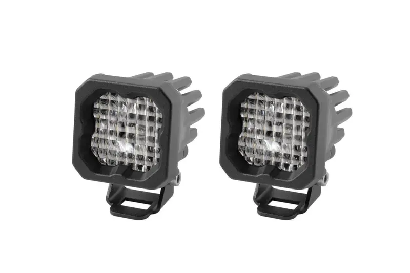 Diode Dynamics Ssc1 Pro White Wide Light Pod Kit W/ Amber Backlight W/ Harness 1