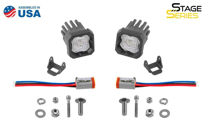 Diode Dynamics Ssc1 Sae/Dot White Universal Fog Light Pod Kit W/ Amber Backlight 2