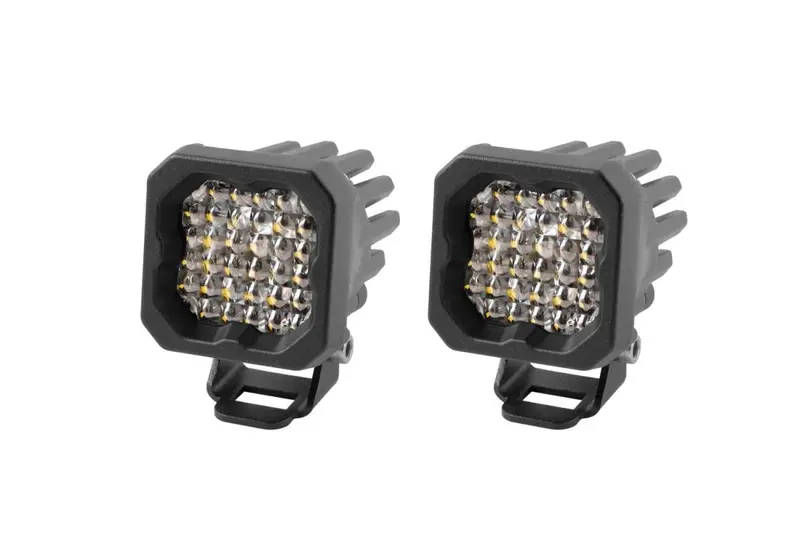 Diode Dynamics Ssc1 Sport White Flood Light Pod Kit W/ Amber Backlight W Harness 1