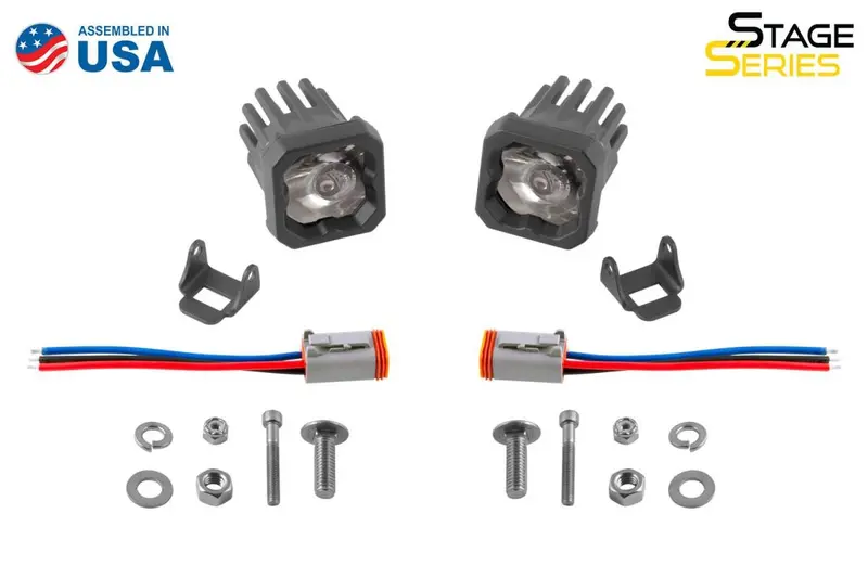 Diode Dynamics Ssc1 Sport White Universal Wide Light Pod Kit W/ Amber Backlight 2