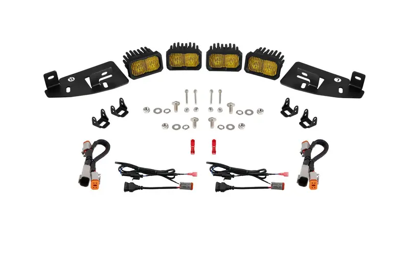 Diode Dynamics Ssc2 Led Yellow Sport Fog Pocket Kit For 2019-2024 Ram 1500 1
