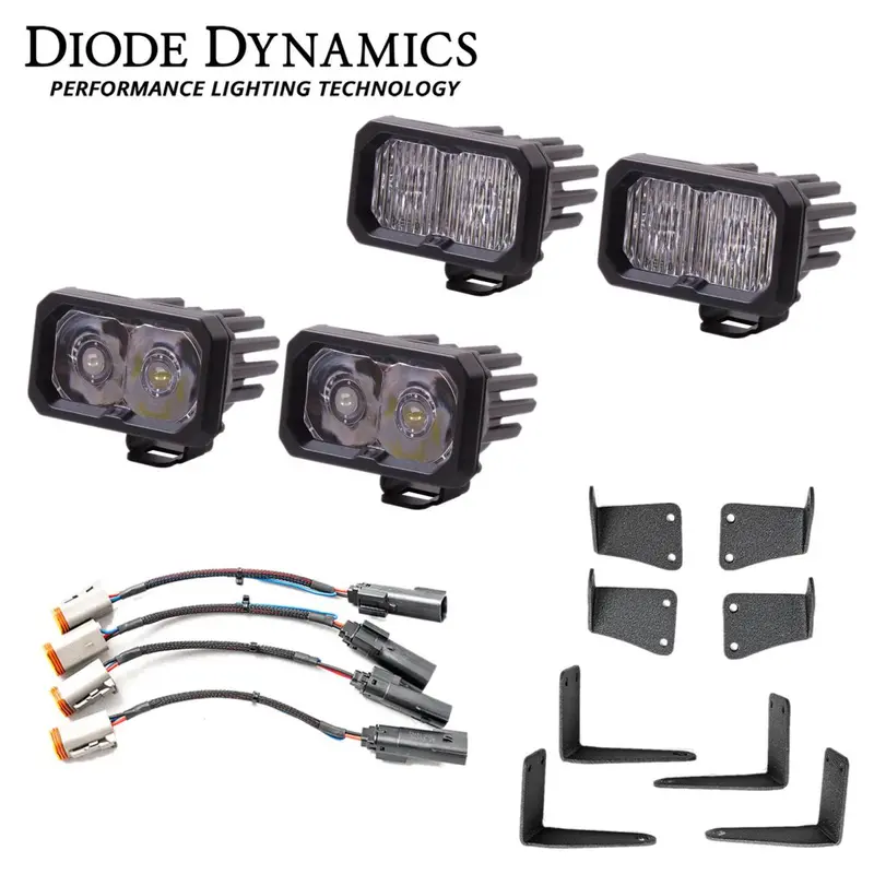 Diode Dynamics Ssc2 Sport Fog Light Kit W/ Amber Backlight For 2021+ Ford Raptor 1