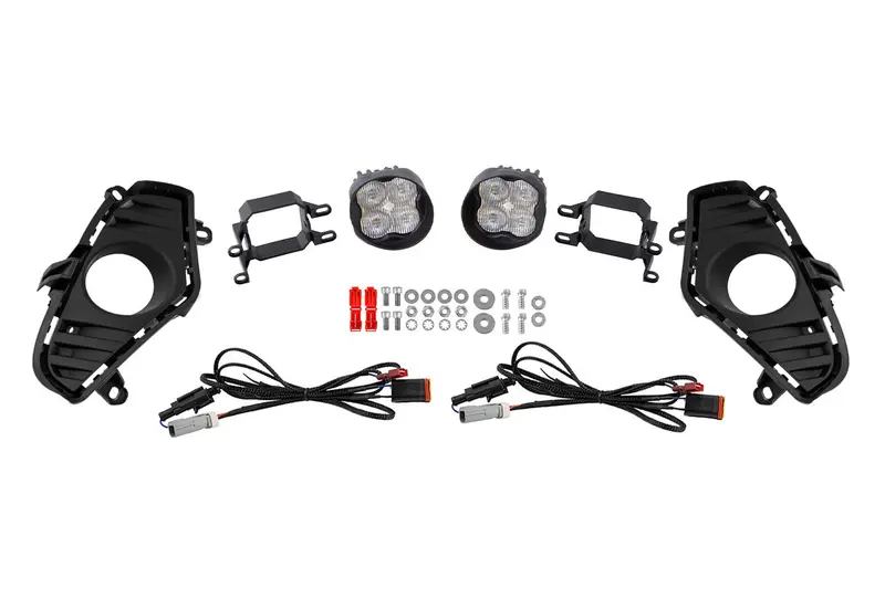 Diode Dynamics Stage Series 3" Ss3 Sport White W/ Amber Backlit Fog Light Kit For 2022–2025 Toyota Rav4 1