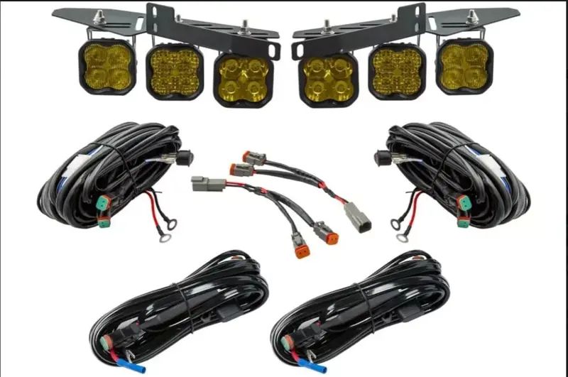 Diode Dynamics Yellow Pro Off-Road Led Fog Light Kit For 2017-2020 Ford Raptor 1