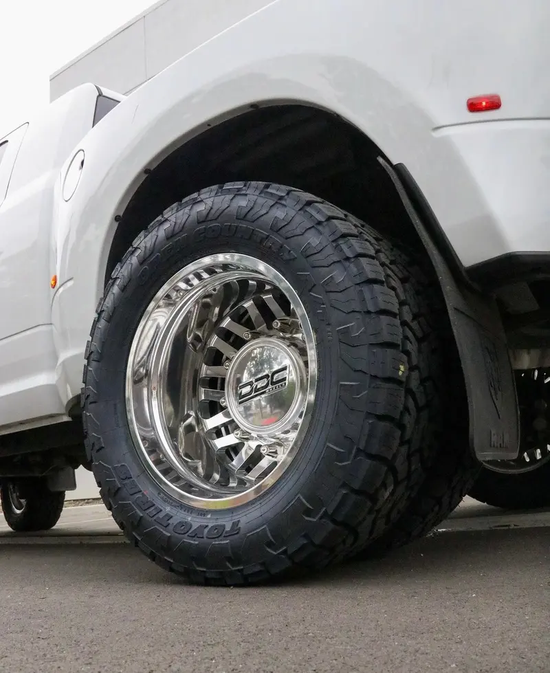 Dually Wheel Kit 94-18 Ram 92-10 Gm Aftermath Polished 20X8.25 8X165 12.50 Tire 2