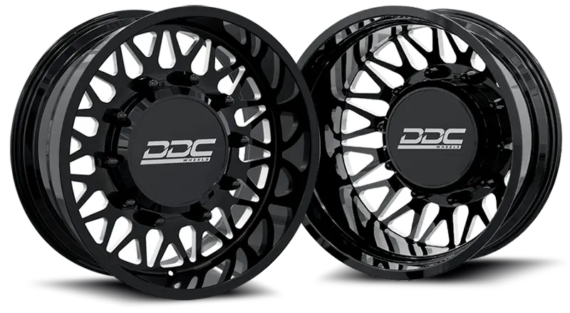 Dually Wheels The Mesh Forged 22X8.25 8X165 Black/Mill Ss Fronts 94-18 Dodge Ram 3500 92-10 Silverado/Sierra 3500 87-97 Ford F-350 Ddc Wheels 1