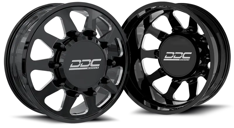 Dually Wheels The Ten Forged 20X8.25 8X165 Black/Mill 94-18 Dodge Ram 3500 92-10 Silverado/Sierra 3500 87-97 Ford F-350 Ddc Wheels 1