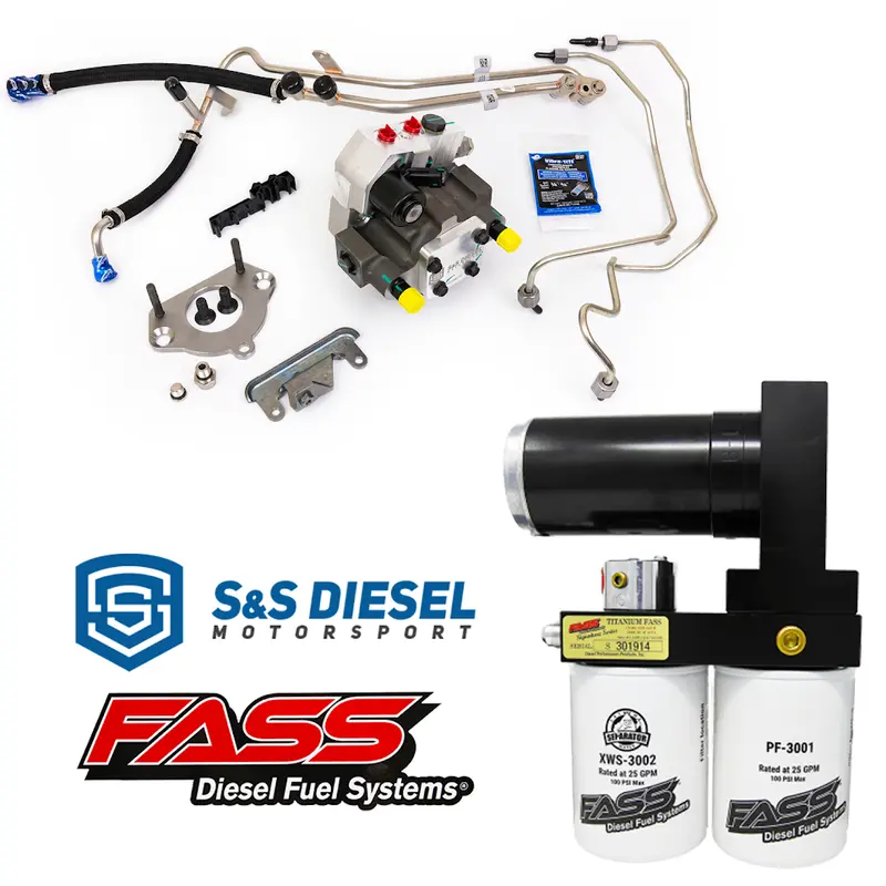 Fass 140Gph Fuel Lift Pump & S&S Cp4 To Dcr Kit For 17-21 Ford 6.7L Powerstroke 1