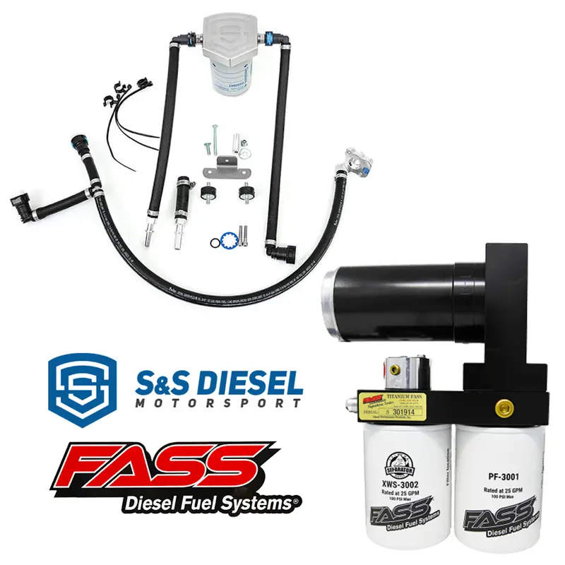 Fass 220Gph Pump & S&S Disaster Prevention Kit For 17-22 Ford 6.7L Powerstroke 1