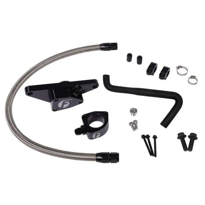 Fleece Coolant Bypass Kit 2006-2007 Dodge Ram 5.9L Cummins Diesel Automatic With Stainless Steel Braided Line 1