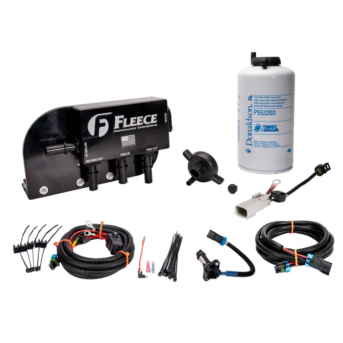 Fleece Fuel Filter Kit W/ Heater & Extension For 17-24 Ford F350-550 6.7L C&C 1