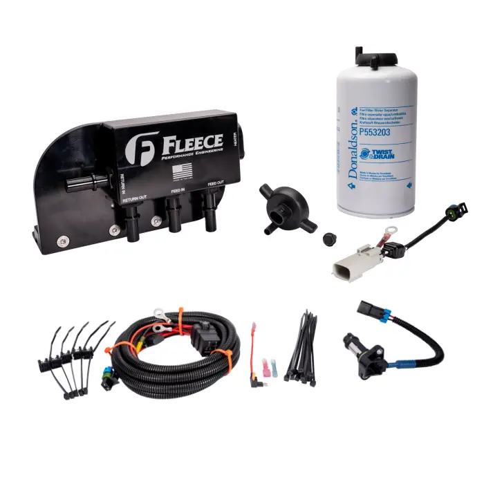 Fleece Under Bed Fuel Filter Assembly W/ Heater For 2017-2024 Ford F250-550 6.7L 1
