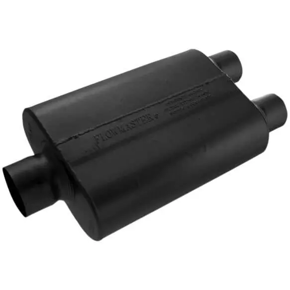 Flowmaster 40 Series 3" Center In 2.5" Dual Out Aggressive Chambered Muffler 1