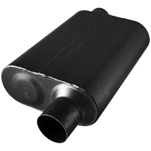 Flowmaster 40 Series Stainless 2.5" Offset In/Out Chambered Universal Muffler 1