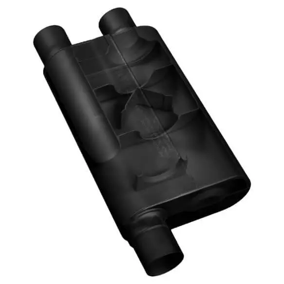 Flowmaster 80 Series Stainless 2.5" Offset In 2.5" Dual Out Universal Muffler 2