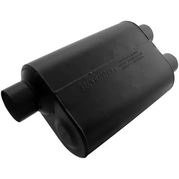 Flowmaster Super 40 Series 3" Offset Inlet 2.5" Dual Outlet Universal Muffler 1
