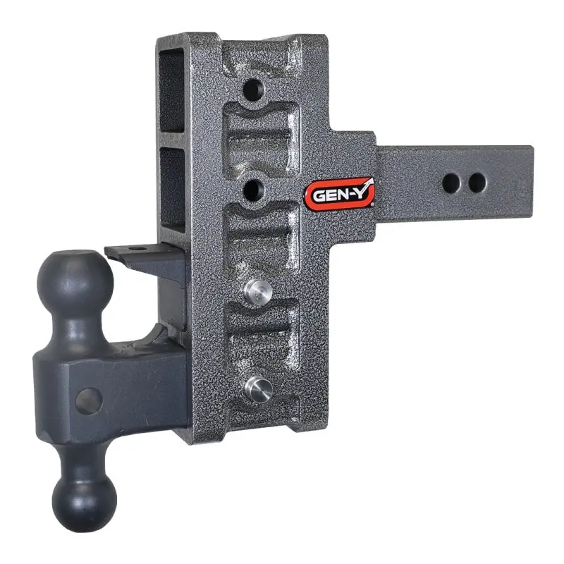 Gen-Y Hitch Mega Duty 6In Offset Drop 2.5In Receiver W/ Ball Mount & Pintle Lock 1