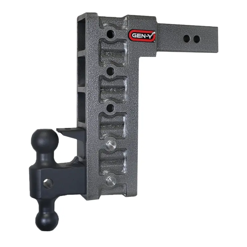 Gen-Y Mega Duty 12In Drop Hitch 21K Dual-Ball Pintle Lock For 2.5In Receiver 1