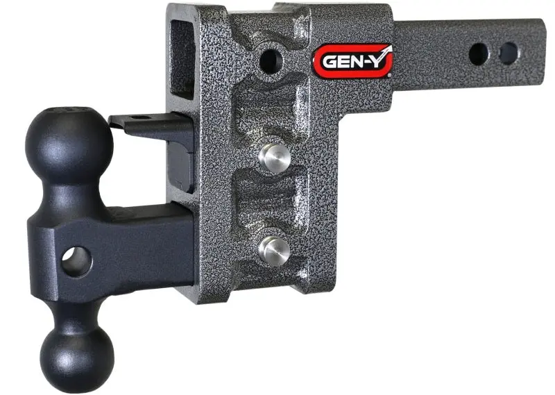 Gen-Y Mega Duty 5In Drop Hitch 10K Dual-Ball Mount Pintle Lock For 2In Receiver 1
