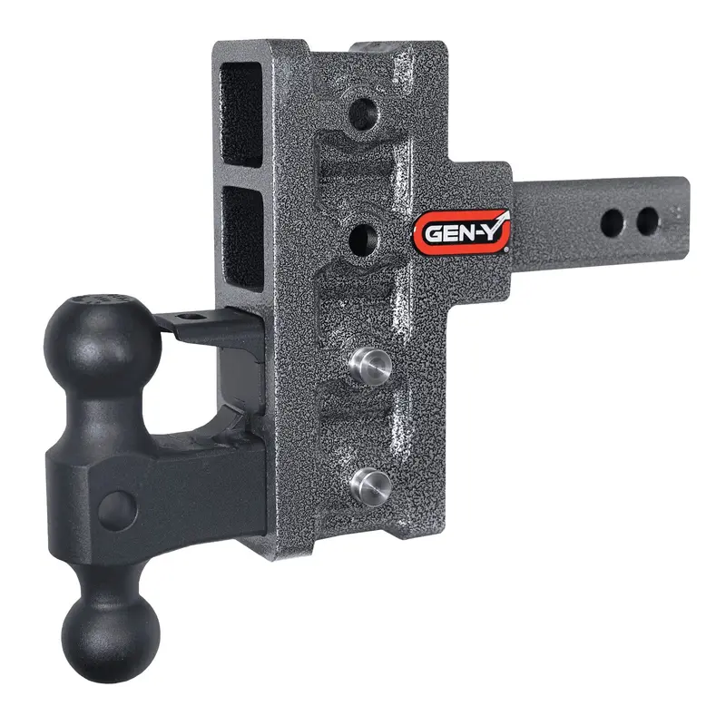 Gen-Y Mega Duty 5In Offset Drop Hitch 16K Dual-Ball Pintle Lock For 2In Receiver 1