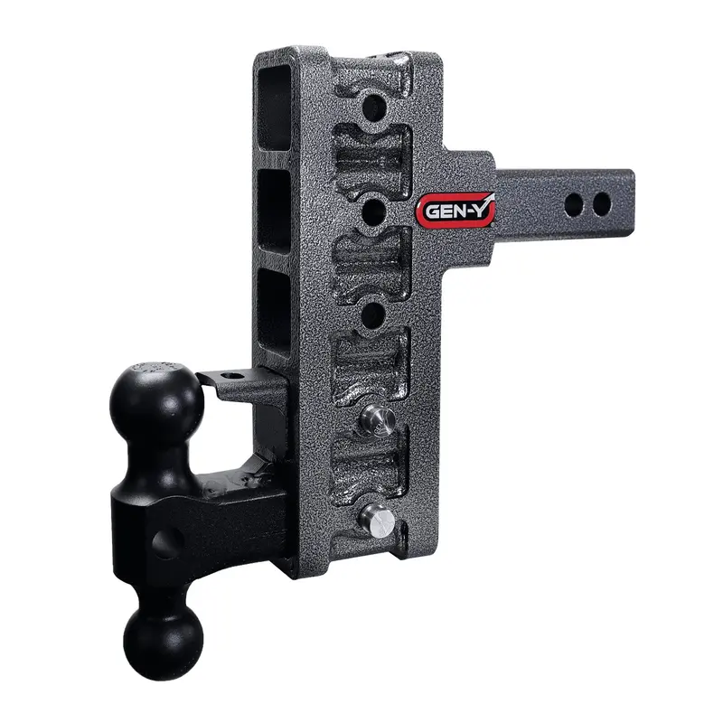 Gen-Y Mega Duty 7.5In Offset Drop Hitch 16K Dual-Ball Pintle Lock For 2In Receiver 1