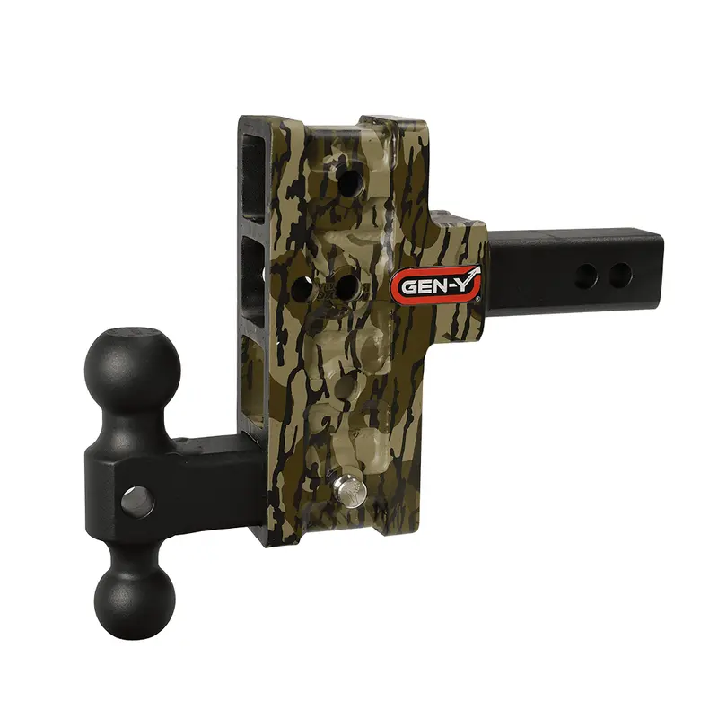 Gen-Y Mega Duty Mossy Oak 5In Offset Drop Hitch 16K Dual Ball For 2In Receiver 1