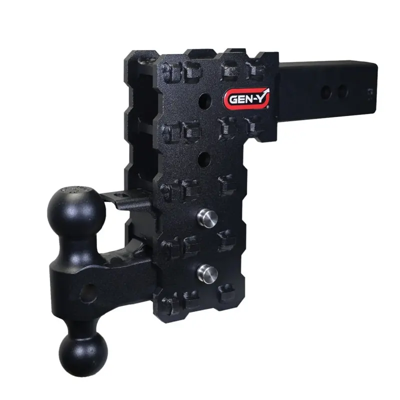Gen-Y Phantom-X 7.5In Drop Hitch 16K Tow Dual Ball Pintle Lock For 2.5In Receivers 1