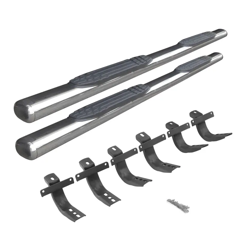 Go Rhino 104412973Ps - 4" 1000 Series Sidesteps & Bracket Kit - Stainless Steel 1