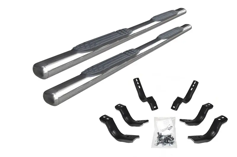 Go Rhino 104443280Ps - 4" 1000 Series Sidesteps & Bracket Kit - Stainless Steel 1