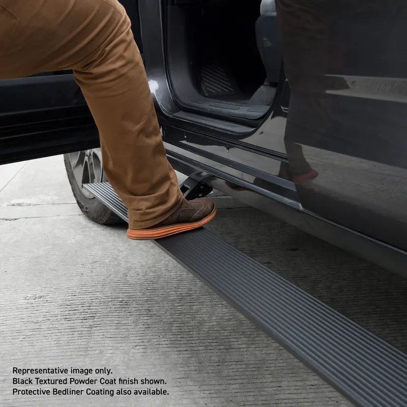 Go Rhino 20430687T - Realtruck Voltstep Electric Running Board Kit - Protective Bedliner Coating 1