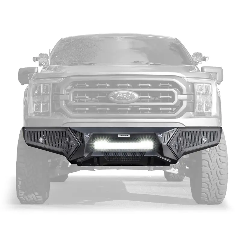 Go Rhino 343981T - Element Front Bumper With Power Actuated Hide-Away Light Bar Mount - Textured Black 1
