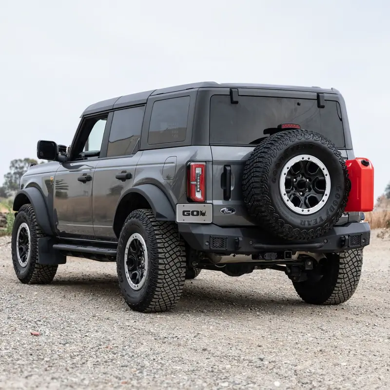 Go Rhino 371200T - Rockline Rear Full Width Bumper For Ford Bronco - Textured Black 371400T 2