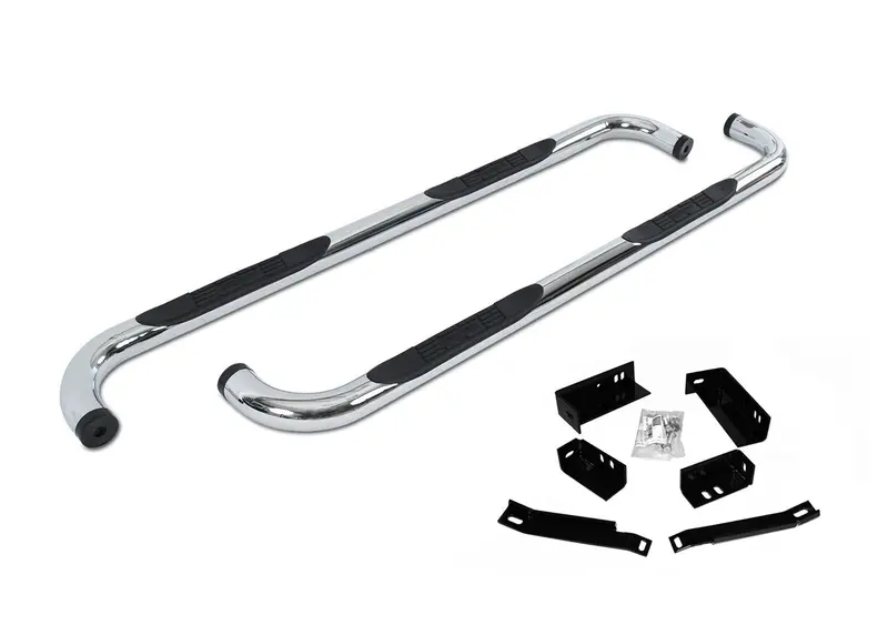 Go Rhino 4058C - 4000 Series Side Steps With Mounting Brackets Kit - Chrome - Chrome 1