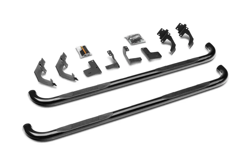 Go Rhino 4155B - 4000 Series Sidesteps With Mounting Bracket Kit - Powder Coat Black 1