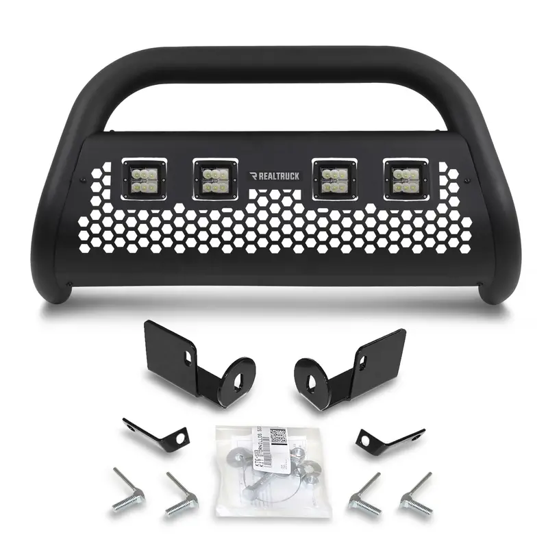 Go Rhino 55284Lt - Rc2 Lr Bull Bar W/Mounting Brackets & Four 3" Cube Lights-Blk 1