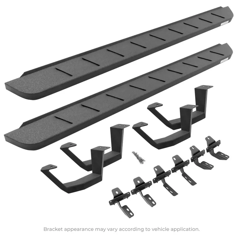 Go Rhino - 6344328020T - Rb10 Running Boards With Mounting Brackets, 2 Pairs Drop Steps Kit - Protective Bedliner Coating 1