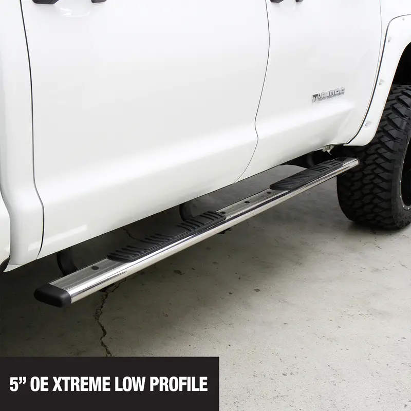 Go Rhino 685036880Ps - 5" Oe Xtreme Low Profile Sidesteps With Mounting Bracket Kit - Polished Stainless Steel 2