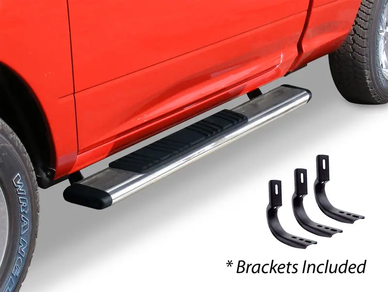 Go Rhino 685441552Ps - 5" Oe Xtreme Low Profile Sidesteps With Mounting Bracket Kit - Polished Stainless Steel 1