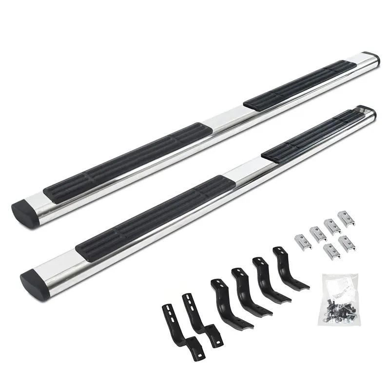 Go Rhino 686404080Ps - 6" Oe Xtreme Sidesteps With Mounting Bracket Kit - Polished Stainless Steel 1