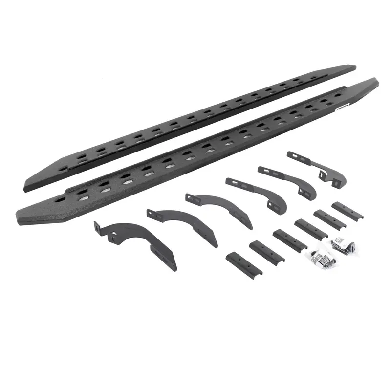 Go Rhino - 69443280St - Rb20 Slim Line Running Boards With Mounting Bracket Kit - Protective Bedliner Coating 1