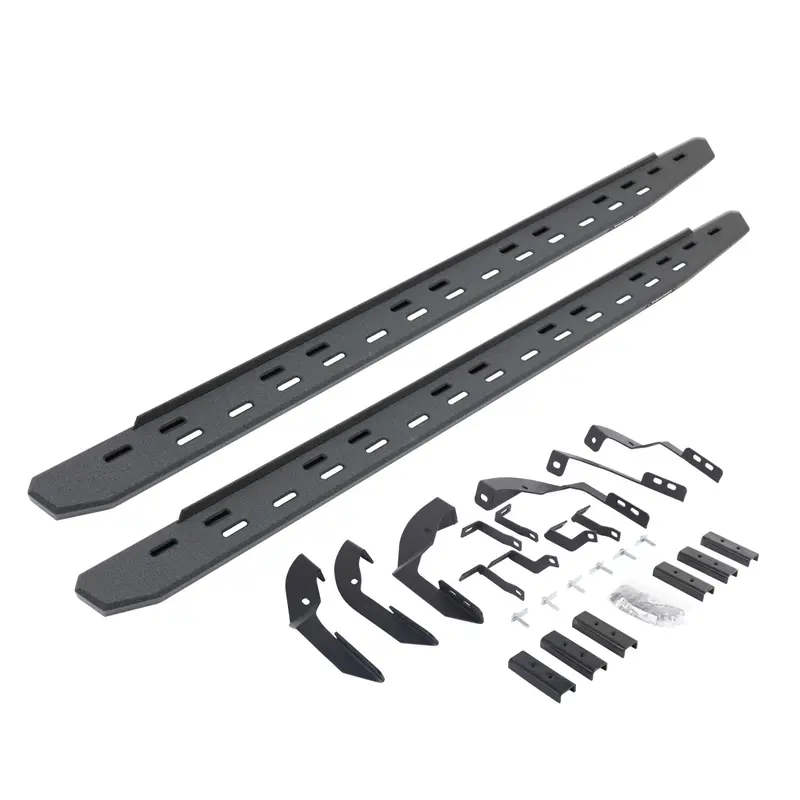 Go Rhino 69604280St - Rb30 Slim Line Running Boards With Mounting Bracket Kit - Protective Bedliner Coating 1