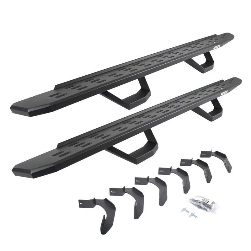 Go Rhino 6963466820Pc -Rb30 Boards W/Brackets & 2 Pairs Of Drops Steps -Text Blk 840500201701 1