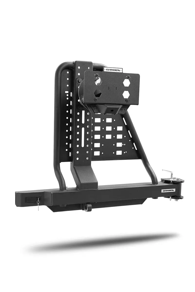 Go Rhino Hc200t - Swing-A-Way 2" Hitch Mounted Tire Carrier - Textured Black 1