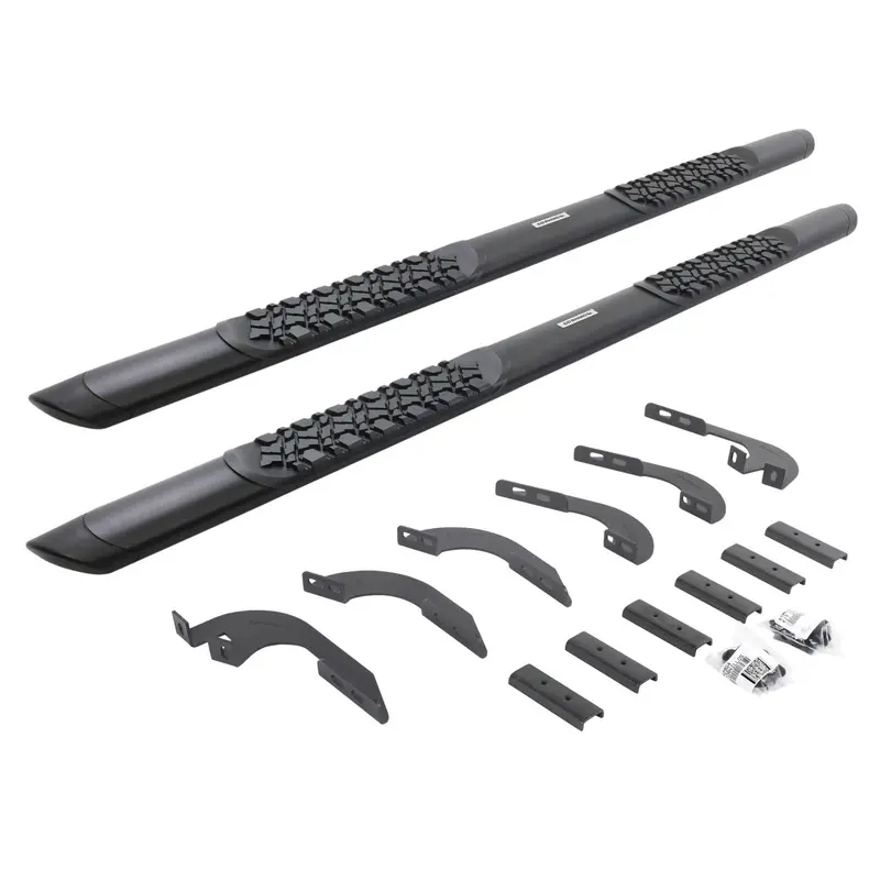 Go Rhino - V3443268t - V-Series V3 Aluminum Side Steps W/Brackets-Textured Black 1
