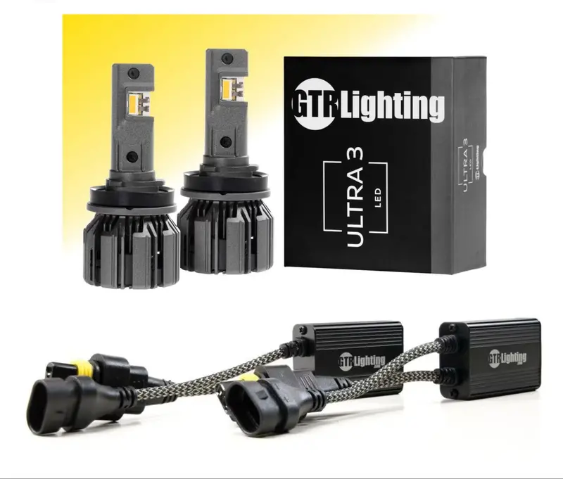 Gtr Lighting Ultra 3.0 Yellow Led Bulbs 3000K With Pwm Interface Modules For H11 Fog Lights 1