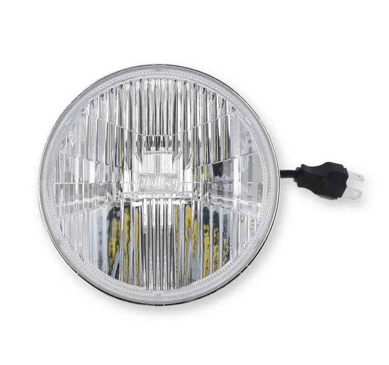 Holley Retrobright 3000K White Led 5.75" Round Head Light For Classic Vehicles 1